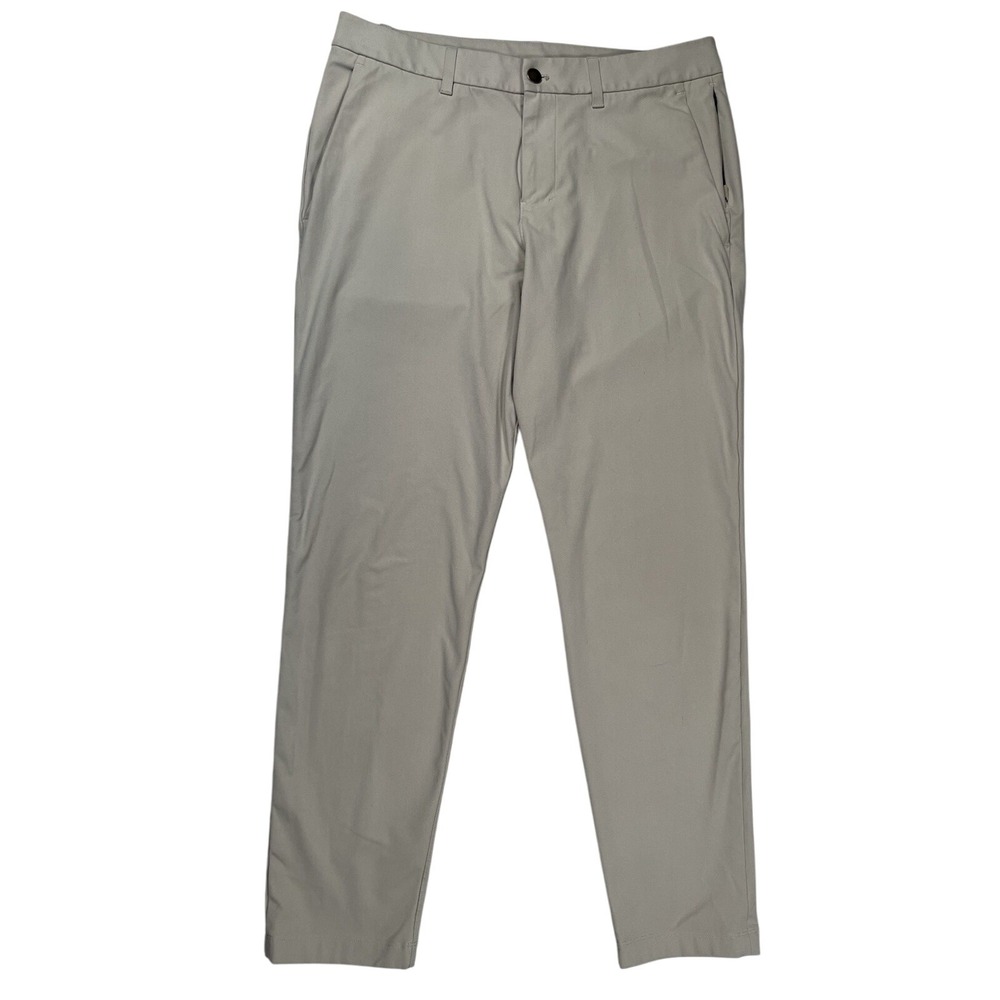 Lululemon Men's Beige ABC Pant Slim Warpstreme 32" Classic Stretch Comfy Golf